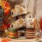 Fall Burlap Plaid Ribbon Wired 2 1/2" x 6 Yards 4 Rolls, Animal Park Ribbon for Autumn Wreath Thanksgiving Christmas Farm Gift Wrapping Home Decor